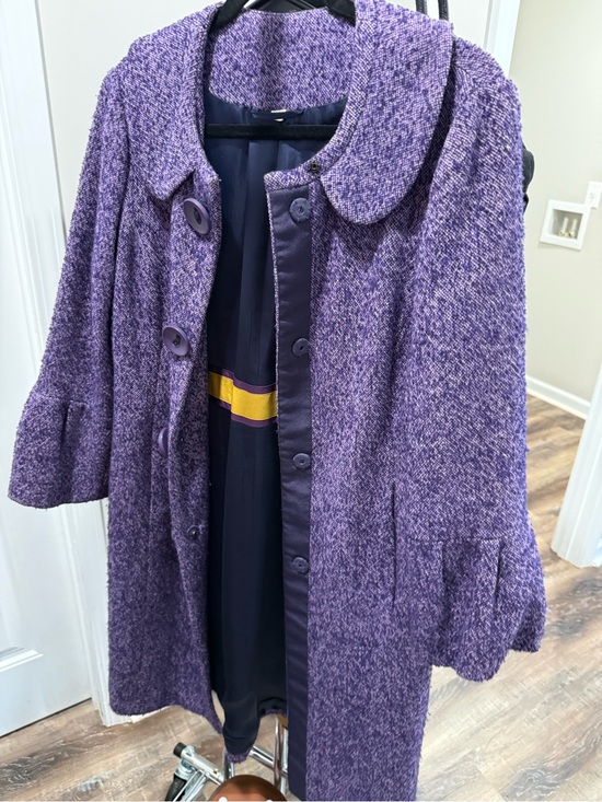 Boden Jackets & Blazers - Boden Textured Purple Wool-Blend Coat